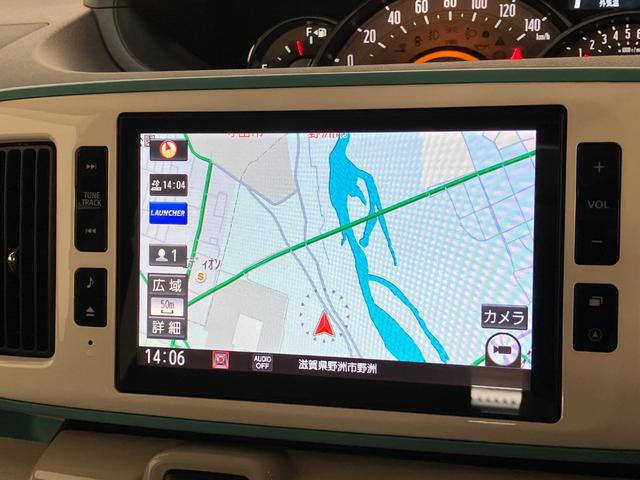 ムーヴキャンバスＧメイクアップＶＳ　ＳＡ３　８型ナビ　パノラマカメラ衝突被害軽減ブレーキ　８インチフルセグナビ　ＤＶＤ再生　Ｂｌｕｅｔｏｏｔｈ　ＵＳＢ　パノラマカメラ　前後ドラレコ　ＥＴＣ　両側電動スライドドア　ＬＥＤ　オートライト　シートヒーター　オートエアコン（滋賀県）の中古車