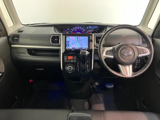 タントカスタムRSトップエディションSA3 8型ナビ ターボ衝突被害軽減ブレーキ 8型フルセグナビ Bluetooth DVD再生 バックカメラ リアフリップダウンモニター ETC 両側電動スライドドア シートヒーター LED オートライト スマートキー(滋賀県)の中古車