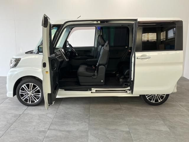 タントカスタムRSトップエディションSA3 8型ナビ ターボ衝突被害軽減ブレーキ 8型フルセグナビ Bluetooth DVD再生 バックカメラ リアフリップダウンモニター ETC 両側電動スライドドア シートヒーター LED オートライト スマートキー(滋賀県)の中古車