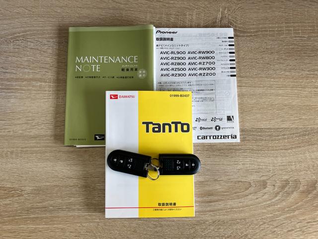 タントカスタムRSトップエディションSA3 8型ナビ ターボ衝突被害軽減ブレーキ 8型フルセグナビ Bluetooth DVD再生 バックカメラ リアフリップダウンモニター ETC 両側電動スライドドア シートヒーター LED オートライト スマートキー(滋賀県)の中古車