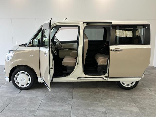 ムーヴキャンバスGメイクアップVS SA3 8型ナビ パノラマカメラ衝突被害軽減ブレーキ 8型フルセグナビ DVD再生 Bluetooth USB パノラマカメラ 前後ドラレコ 両側電動スライドドア LED オートライト オートエアコン シートヒーター エコアイドル(滋賀県)の中古車