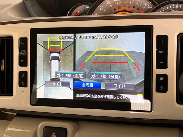 ムーヴキャンバスGメイクアップVS SA3 8型ナビ パノラマカメラ衝突被害軽減ブレーキ 8型フルセグナビ DVD再生 Bluetooth USB パノラマカメラ 前後ドラレコ 両側電動スライドドア LED オートライト オートエアコン シートヒーター エコアイドル(滋賀県)の中古車