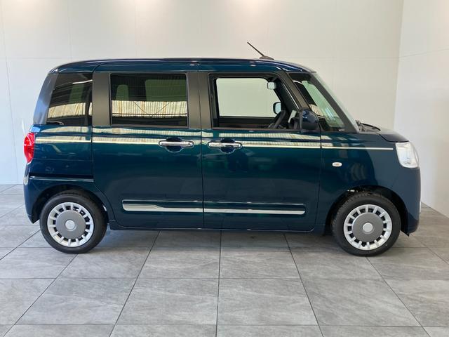 ムーヴキャンバスセオリーＧ　９型ディスプレイオーディオ　届出済未使用車衝突被害軽減ブレーキ　コーナーセンサー　９型ディスプレイオーディオ　フルセグ　Ｂｌｕｅｔｏｏｔｈ　ＵＳＢ　バックカメラ　両側電動スライドドア　前席シートヒーター　ＬＥＤ　ワイヤレス充電器　エコアイドル（滋賀県）の中古車