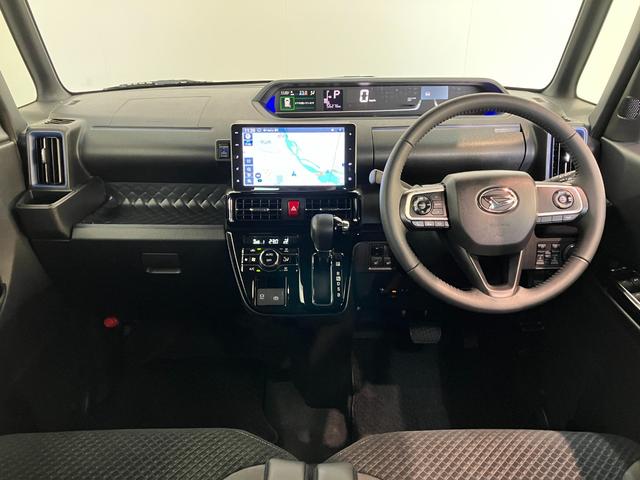 タントカスタムＲＳスタイルセレクション　ターボ　９型ナビ　Ｐカメラ衝突被害軽減ブレーキ　コーナーセンサー　９型フルセグナビ　Ｂｌｕｅｔｏｏｔｈ　ＤＶＤ　ＵＳＢ　パノラマカメラ　前後ドラレコ　両側電動スライドドア　シートヒーター　ＬＥＤ　レーダークルーズコントロール（滋賀県）の中古車