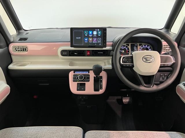 ムーヴキャンバスストライプスＧ　９型Ｄ．Ａ　駐車支援システム　パノラマカメラ衝突被害軽減ブレーキ　コーナーセンサー　ディスプレイオーディオ　フルセグ　Ｂｌｕｅｔｏｏｔｈ　ＵＳＢ　パノラマカメラ　両側電動スライドドア　シートヒーター　ＬＥＤ　ワイヤレス充電器　駐車支援システム（滋賀県）の中古車