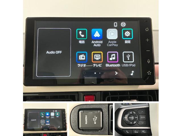 ムーヴキャンバスストライプスＧ　９型Ｄ．Ａ　駐車支援システム　パノラマカメラ衝突被害軽減ブレーキ　コーナーセンサー　ディスプレイオーディオ　フルセグ　Ｂｌｕｅｔｏｏｔｈ　ＵＳＢ　パノラマカメラ　両側電動スライドドア　シートヒーター　ＬＥＤ　ワイヤレス充電器　駐車支援システム（滋賀県）の中古車