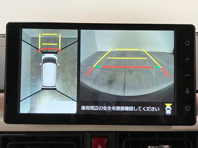 ムーヴキャンバスストライプスＧ　９型Ｄ．Ａ　駐車支援システム　パノラマカメラ衝突被害軽減ブレーキ　コーナーセンサー　ディスプレイオーディオ　フルセグ　Ｂｌｕｅｔｏｏｔｈ　ＵＳＢ　パノラマカメラ　両側電動スライドドア　シートヒーター　ＬＥＤ　ワイヤレス充電器　駐車支援システム（滋賀県）の中古車