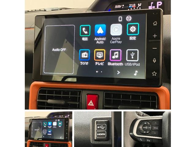 タントファンクロス　９型ディスプレイオーディオ　Ｂカメラ　クルコン衝突被害軽減ブレーキ　コーナーセンサー　ディスプレイオーディオ　フルセグ　Ｂｌｕｅｔｏｏｔｈ　ＵＳＢ　バックカメラ　両側電動スライドドア　前席シートヒーター　レーダークルーズコントロール　エコアイドル（滋賀県）の中古車