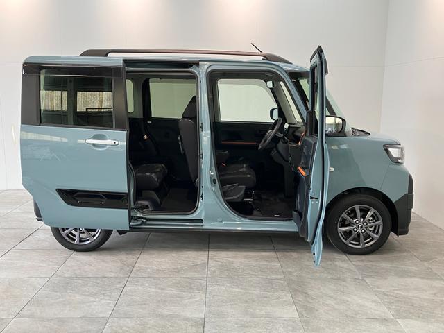 タントファンクロス　９型ディスプレイオーディオ　Ｂカメラ　クルコン衝突被害軽減ブレーキ　コーナーセンサー　ディスプレイオーディオ　フルセグ　Ｂｌｕｅｔｏｏｔｈ　ＵＳＢ　バックカメラ　両側電動スライドドア　前席シートヒーター　レーダークルーズコントロール　エコアイドル（滋賀県）の中古車