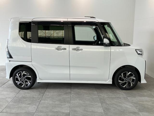 タントカスタムＸ　９型ディスプレイオーディオ　駐車支援システム衝突被害軽減ブレーキ　コーナーセンサー　ディスプレイオーディオ　フルセグ　Ｂｌｕｅｔｏｏｔｈ　ＵＳＢ　パノラマカメラ　両側電動スライドドア　前席シートヒーター　ＬＥＤ　スマートキー　駐車支援システム（滋賀県）の中古車