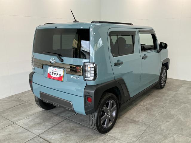 タフトＧダーククロムベンチャー　９型ディスプレイオーディオ衝突被害軽減ブレーキ　コーナーセンサー　ディスプレイオーディオ　フルセグ　Ｂｌｕｅｔｏｏｔｈ　ＵＳＢ　バックカメラ　シートヒーター　電動パーキング　ＬＥＤ　オートライト　オートエアコン　エコアイドル（滋賀県）の中古車