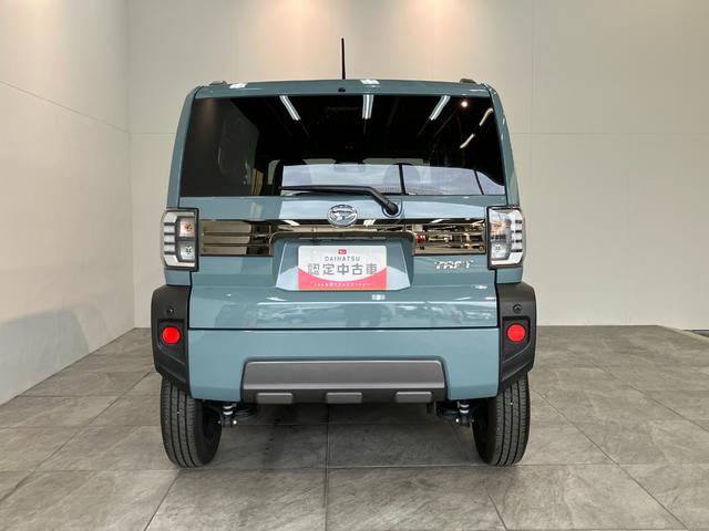 タフトＧダーククロムベンチャー　９型ディスプレイオーディオ衝突被害軽減ブレーキ　コーナーセンサー　ディスプレイオーディオ　フルセグ　Ｂｌｕｅｔｏｏｔｈ　ＵＳＢ　バックカメラ　シートヒーター　電動パーキング　ＬＥＤ　オートライト　オートエアコン　エコアイドル（滋賀県）の中古車