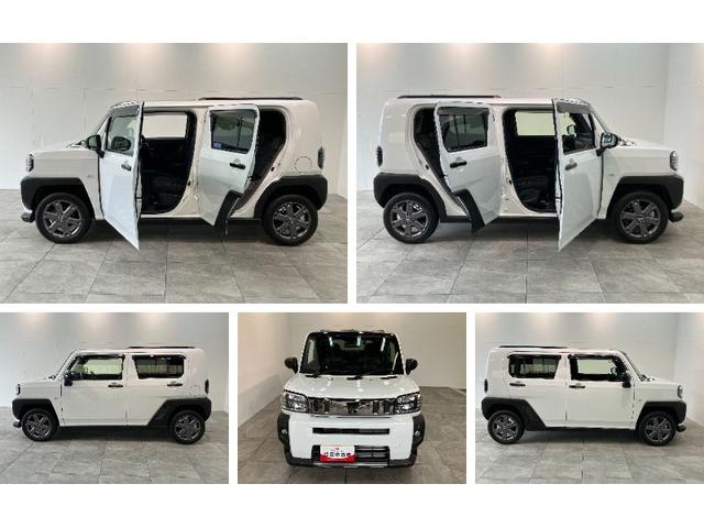 タフトＧターボ　ダーククロムベンチャー　１０型ナビ　パノラマカメラ衝突被害軽減ブレーキ　コーナーセンサー　１０型フルセグナビ　ＤＶＤ再生　Ｂｌｕｅｔｏｏｔｈ　ＵＳＢ　パノラマカメラ　前後ドラレコ　前席シートヒーター　ＬＥＤ　オートライト　レーダークルーズコントロール（滋賀県）の中古車