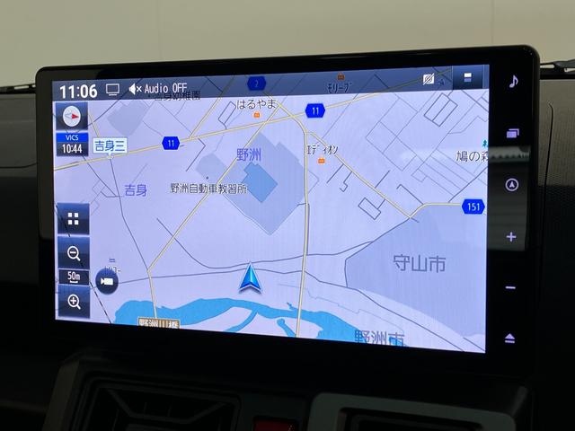 タフトＧターボ　ダーククロムベンチャー　１０型ナビ　パノラマカメラ衝突被害軽減ブレーキ　コーナーセンサー　１０型フルセグナビ　ＤＶＤ再生　Ｂｌｕｅｔｏｏｔｈ　ＵＳＢ　パノラマカメラ　前後ドラレコ　前席シートヒーター　ＬＥＤ　オートライト　レーダークルーズコントロール（滋賀県）の中古車