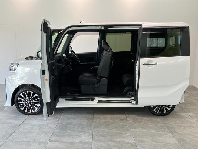 タントカスタムＲＳ　ターボ　９型ディスプレイオーディオ　クルコン衝突被害軽減ブレーキ　コーナーセンサー　９型ディスプレイオーディオ　フルセグ　Ｂｌｕｅｔｏｏｔｈ　ＵＳＢ　バックカメラ　ＥＴＣ　レーダークルコン　両側電動スライドドア　前席シートヒーター　ＬＥＤ（滋賀県）の中古車