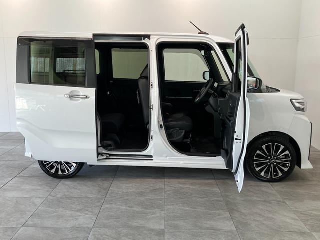 タントカスタムＲＳ　ターボ　９型ディスプレイオーディオ　クルコン衝突被害軽減ブレーキ　コーナーセンサー　９型ディスプレイオーディオ　フルセグ　Ｂｌｕｅｔｏｏｔｈ　ＵＳＢ　バックカメラ　ＥＴＣ　レーダークルコン　両側電動スライドドア　前席シートヒーター　ＬＥＤ（滋賀県）の中古車