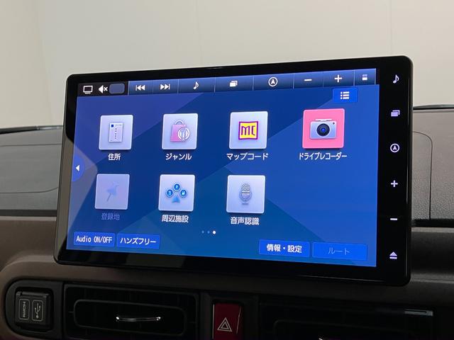 ムーヴキャンバスセオリーＧ　１０型フルセグナビ　前後ドラレコ　届出済未使用車衝突被害軽減ブレーキ　フルセグナビ　ＤＶＤ再生　Ｂｌｕｅｔｏｏｔｈ　ＵＳＢ　バックカメラ　前後ドラレコ　両側電動スライドドア　ＬＥＤ　オートライト　オートエアコン　前席シートヒーター　エコアイドル（滋賀県）の中古車