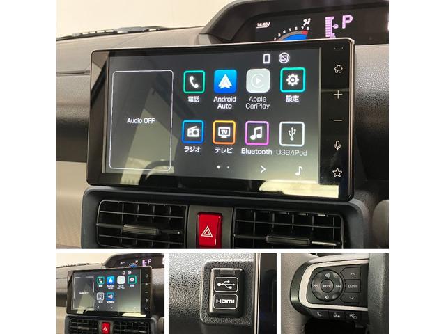 タントＸターボ　９型ディスプレイオーディオ　駐車支援システム衝突被害軽減ブレーキ　コーナーセンサー　ディスプレイオーディオ　フルセグ　Ｂｌｕｅｔｏｏｔｈ　ＵＳＢ　パノラマカメラ　駐車支援システム　両側電動スライドドア　前席シートヒーター　ＬＥＤ　スマートキー（滋賀県）の中古車
