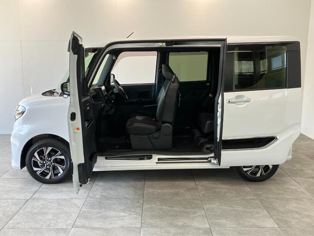 タントカスタムＸスタイルセレクション　９型フルセグナビ　パノラマ衝突被害軽減ブレーキ　コーナーセンサー　フルセグナビ　Ｂｌｕｅｔｏｏｔｈ　ＤＶＤ再生　ＵＳＢ　パノラマカメラ　前後ドラレコ　両側電動スライドドア　前席シートヒーター　ＬＥＤ　オートライト　スマートキー（滋賀県）の中古車