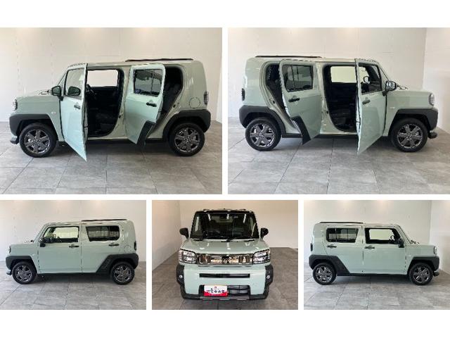 タフトＧダーククロムベンチャー　１０型フルセグナビ　届出済未使用車衝突被害軽減ブレーキ　コーナーセンサー　１０型フルセグナビ　ＤＶＤ　Ｂｌｕｅｔｏｏｔｈ　ＵＳＢ　バックカメラ　前後ドラレコ　前席シートヒーター　ＬＥＤ　オートライト　レーダークルコン　オートエアコン（滋賀県）の中古車