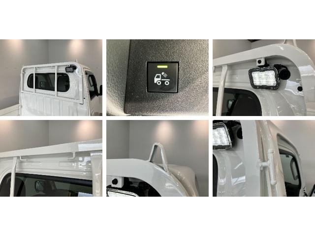 ハイゼットトラックＥＸＴ　４ＷＤ　デフロック　コーナーセンサー　ドラレコ衝突被害軽減ブレーキ　コーナーセンサー　パートタイム４ＷＤ　デフロック　ドラレコ　スマートキー　パワーウインドウ　オートライト　荷台作業灯　４枚リーフスプリング　電動格納式ミラー　マニュアルレベリング（滋賀県）の中古車