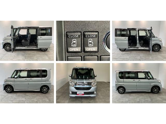 タントカスタムＲＳトップエディションＳＡ２　ターボ　ナビ　Ｂカメラ衝突被害軽減ブレーキ　フルセグナビ　Ｂｌｕｅｔｏｏｔｈ　ＤＶＤ　ＵＳＢ　バックカメラ　ドラレコ　ＥＴＣ　両側電動スライドドア　ＬＥＤ　オートライト　オートエアコン　スマートキー　タイヤ４本新品交換済み（滋賀県）の中古車