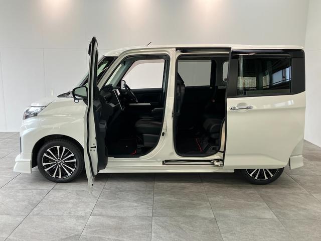 トールカスタムＧターボ　９型ディスプレイオーディオ　パノラマカメラ衝突被害軽減ブレーキ　コーナーセンサー　９型ディスプレイオーディオ　フルセグ　Ｂｌｕｅｔｏｏｔｈ　ＵＳＢ　パノラマカメラ　ＥＴＣ　両側電動スライドドア　ＬＥＤ　クルーズコントロール　モデリスタエアロ（滋賀県）の中古車