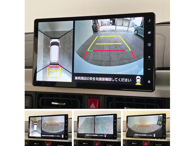 ムーヴキャンバスストライプスＧ　１０型ナビ　パノラマカメラ　前後ドラレコ衝突被害軽減ブレーキ　フルセグナビ　ＤＶＤ再生　Ｂｌｕｅｔｏｏｔｈ　ＵＳＢ　パノラマカメラ　前後ドラレコ　両側電動スライドドア　ＬＥＤ　オートライト　オートエアコン　前席シートヒーター　エコアイドル（滋賀県）の中古車