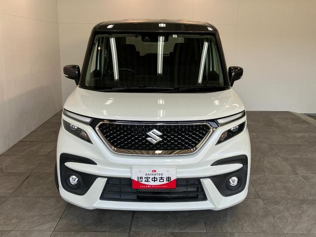 ソリオバンディットハイブリッドＭＶ　４ＷＤ　８型フルセグナビ　バックカメラ衝突被害軽減ブレーキ　リアコーナーセンサー　フルセグナビ　Ｂｌｕｅｔｏｏｔｈ　ＤＶＤ　ＵＳＢ　バックカメラ　両側電動スライドドア　シートヒーター　ＬＥＤ　オートライト　レーダークルコン　４ＷＤ（滋賀県）の中古車
