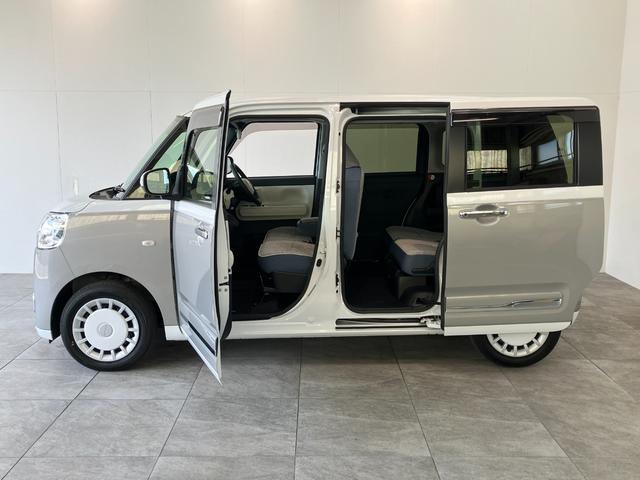 ムーヴキャンバスストライプスＧ　９型Ｄ．Ａ　パノラマカメラ　駐車支援システム衝突被害軽減ブレーキ　コーナーセンサー　９型ディスプレイオーディオ　フルセグ　Ｂｌｕｅｔｏｏｔｈ　ＵＳＢ　パノラマカメラ　両側電動スライドドア　前席シートヒーター　ワイヤレス充電器　駐車支援システム（滋賀県）の中古車