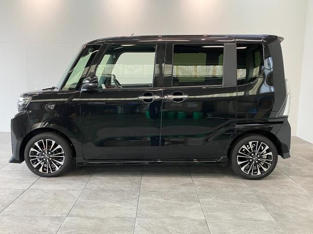 タントカスタムＲＳ　ターボ　９型ディスプレイオーディオ　クルコン衝突被害軽減ブレーキ　コーナーセンサー　９型ディスプレイオーディオ　フルセグ　Ｂｌｕｅｔｏｏｔｈ　ＵＳＢ　バックカメラ　両側電動スライドドア　前席シートヒーター　レーダークルコン　ＬＥＤ　スマートキー（滋賀県）の中古車