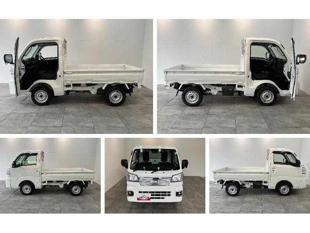 ハイゼットトラックＥＸＴ　４ＷＤ　ＣＶＴ　デフロック　荷台作業灯　スマートキー衝突被害軽減ブレーキ　コーナーセンサー　パートタイム４ＷＤ　デフロック　スマートキー　パワーウインドウ　オートライト　マニュアルレベリング　荷台作業灯　電動格納式ミラー　４枚リーフスプリング（滋賀県）の中古車