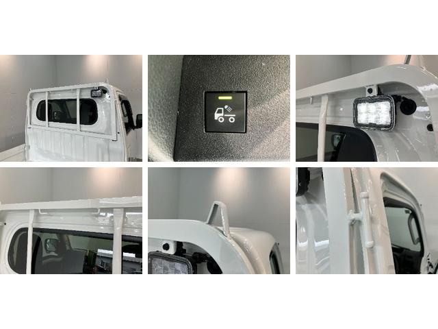 ハイゼットトラックＥＸＴ　４ＷＤ　ＣＶＴ　デフロック　荷台作業灯　スマートキー衝突被害軽減ブレーキ　コーナーセンサー　パートタイム４ＷＤ　デフロック　スマートキー　パワーウインドウ　オートライト　マニュアルレベリング　荷台作業灯　電動格納式ミラー　４枚リーフスプリング（滋賀県）の中古車