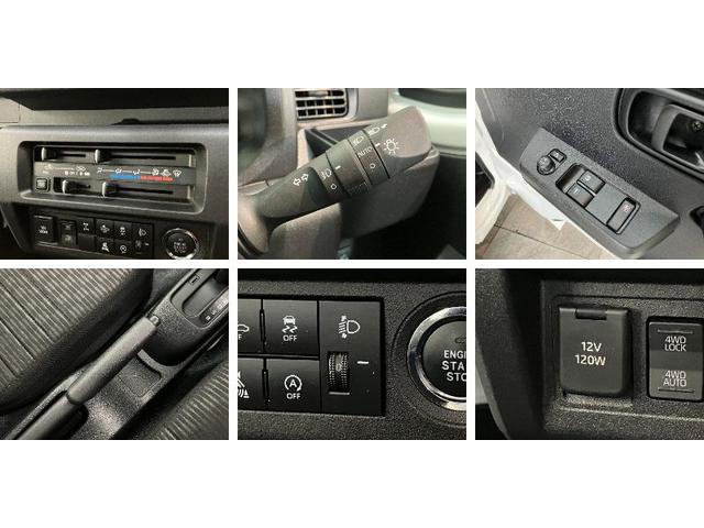 ハイゼットトラックＥＸＴ　４ＷＤ　ＣＶＴ　デフロック　荷台作業灯　スマートキー衝突被害軽減ブレーキ　コーナーセンサー　パートタイム４ＷＤ　デフロック　スマートキー　パワーウインドウ　オートライト　マニュアルレベリング　荷台作業灯　電動格納式ミラー　４枚リーフスプリング（滋賀県）の中古車
