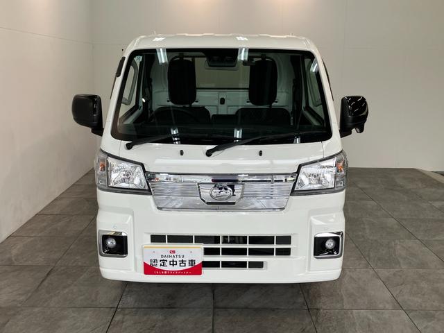 ハイゼットトラックＥＸＴ　４ＷＤ　ＣＶＴ　デフロック　荷台作業灯　スマートキー衝突被害軽減ブレーキ　コーナーセンサー　パートタイム４ＷＤ　デフロック　スマートキー　パワーウインドウ　オートライト　マニュアルレベリング　荷台作業灯　電動格納式ミラー　４枚リーフスプリング（滋賀県）の中古車