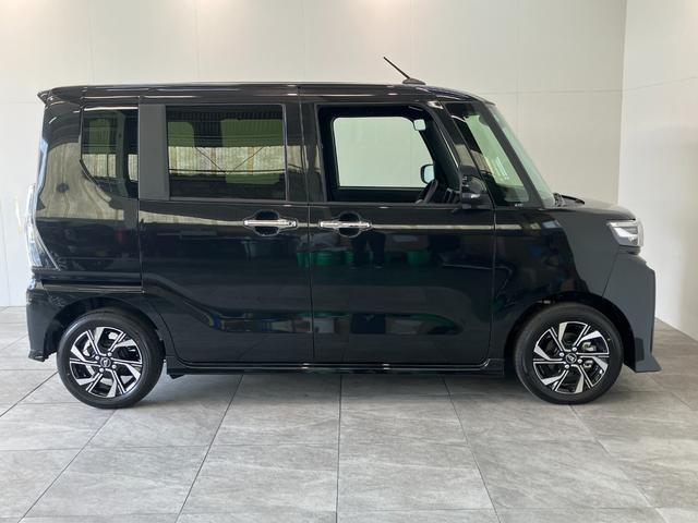 タントカスタムＸリミテッド　レーダークルコン　届出済未使用車衝突被害軽減ブレーキ　コーナーセンサー　バックカメラ（ナビ装着時用）　両側電動スライドドア　前席シートヒーター　電動パーキングブレーキ　ＬＥＤ　オートライト　オートエアコン　クルーズコントロール（滋賀県）の中古車