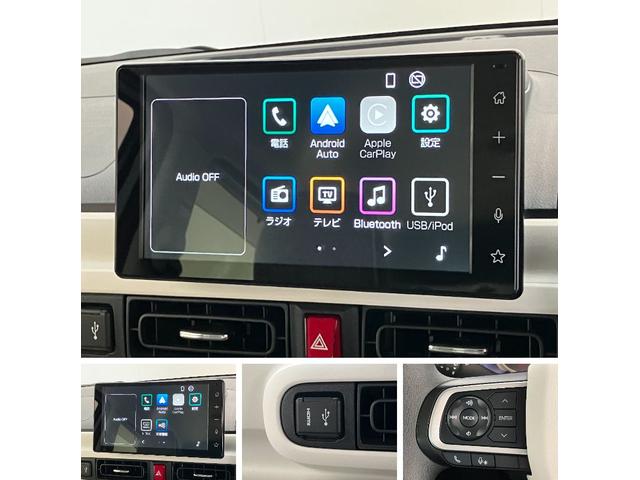 ムーヴキャンバスストライプスGターボ 9型D.A Bカメラ レーダークルコン衝突被害軽減ブレーキ コーナーセンサー 9型ディスプレイオーディオ フルセグ Bluetooth USB バックカメラ 両側電動スライドドア 前席シートヒーター LED ワイヤレス充電器 クルコン(滋賀県)の中古車