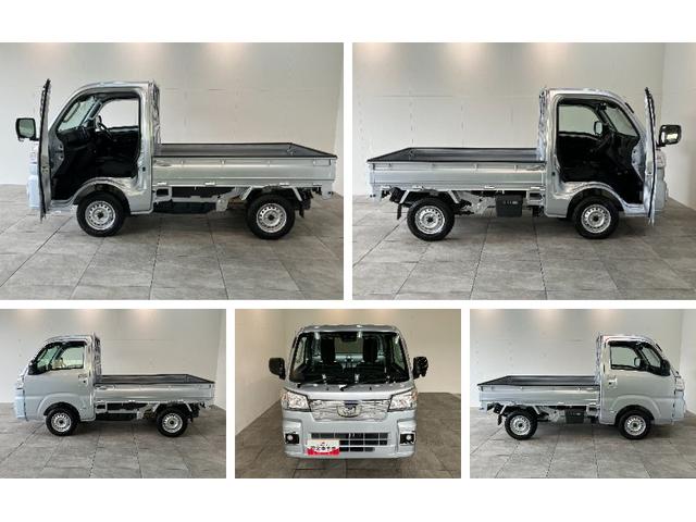 ハイゼットトラックＥＸＴ　５ＭＴ　４ＷＤ　デフロック　コーナーセンサー衝突被害軽減ブレーキ　コーナーセンサー　パートタイム４ＷＤ　デフロック　Ｂｌｕｅｔｏｏｔｈオーディオ　ＵＳＢ　スマートキー　パワーウインドウ　オートライト　荷台作業灯　４枚リーフスプリング　５速ＭＴ（滋賀県）の中古車