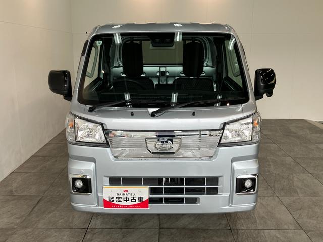 ハイゼットトラックＥＸＴ　５ＭＴ　４ＷＤ　デフロック　コーナーセンサー衝突被害軽減ブレーキ　コーナーセンサー　パートタイム４ＷＤ　デフロック　Ｂｌｕｅｔｏｏｔｈオーディオ　ＵＳＢ　スマートキー　パワーウインドウ　オートライト　荷台作業灯　４枚リーフスプリング　５速ＭＴ（滋賀県）の中古車