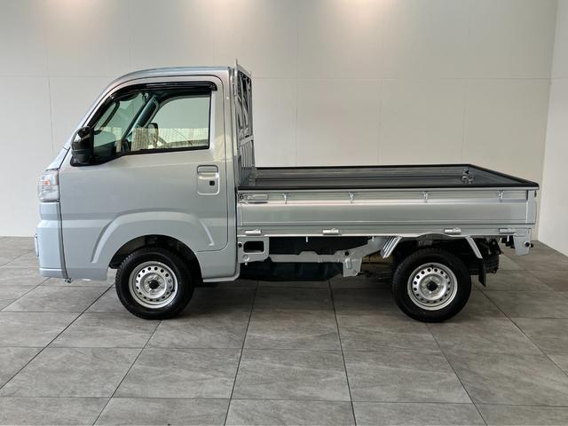 ハイゼットトラックＥＸＴ　５ＭＴ　４ＷＤ　デフロック　コーナーセンサー衝突被害軽減ブレーキ　コーナーセンサー　パートタイム４ＷＤ　デフロック　Ｂｌｕｅｔｏｏｔｈオーディオ　ＵＳＢ　スマートキー　パワーウインドウ　オートライト　荷台作業灯　４枚リーフスプリング　５速ＭＴ（滋賀県）の中古車