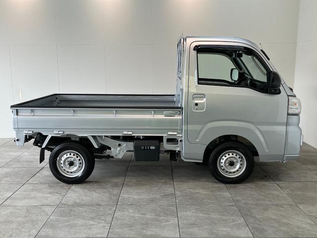 ハイゼットトラックＥＸＴ　５ＭＴ　４ＷＤ　デフロック　コーナーセンサー衝突被害軽減ブレーキ　コーナーセンサー　パートタイム４ＷＤ　デフロック　Ｂｌｕｅｔｏｏｔｈオーディオ　ＵＳＢ　スマートキー　パワーウインドウ　オートライト　荷台作業灯　４枚リーフスプリング　５速ＭＴ（滋賀県）の中古車