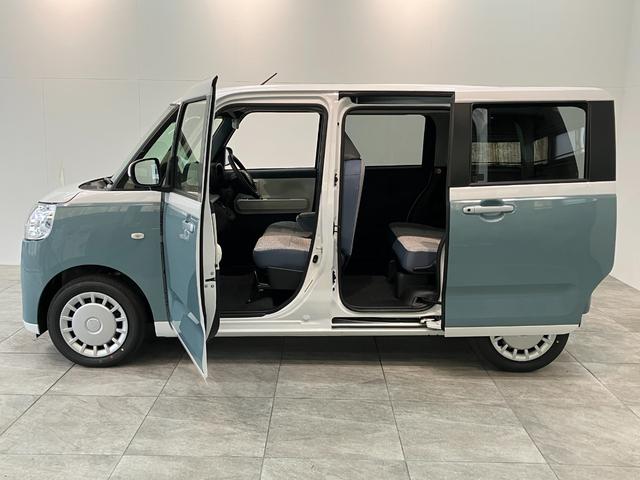 ムーヴキャンバスストライプスＸ　９型ディスプレイオーディオ　届出済未使用車衝突被害軽減ブレーキ　コーナーセンサー　９型ディスプレイオーディオ　フルセグ　Ｂｌｕｅｔｏｏｔｈ　ＵＳＢ　バックカメラ　両側電動スライドドア　オートエアコン　ワイヤレス充電器　エコアイドル（滋賀県）の中古車