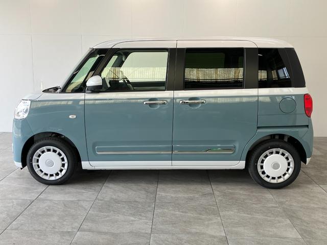 ムーヴキャンバスストライプスG 9型D.A 駐車支援システム 届出済未使用車衝突被害軽減ブレーキ コーナーセンサー ディスプレイオーディオ フルセグ Bluetooth USB パノラマカメラ 両側電動スライドドア シートヒーター LED ワイヤレス充電器 駐車支援システム(滋賀県)の中古車