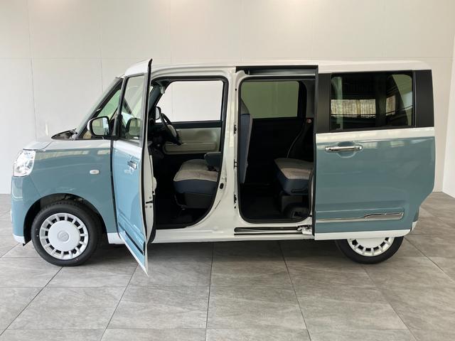 ムーヴキャンバスストライプスG 9型D.A 駐車支援システム 届出済未使用車衝突被害軽減ブレーキ コーナーセンサー ディスプレイオーディオ フルセグ Bluetooth USB パノラマカメラ 両側電動スライドドア シートヒーター LED ワイヤレス充電器 駐車支援システム(滋賀県)の中古車
