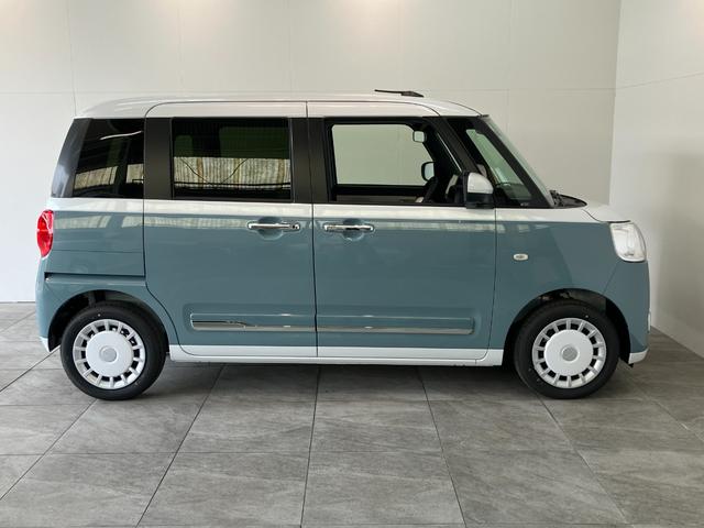 ムーヴキャンバスストライプスG 9型D.A 駐車支援システム 届出済未使用車衝突被害軽減ブレーキ コーナーセンサー ディスプレイオーディオ フルセグ Bluetooth USB パノラマカメラ 両側電動スライドドア シートヒーター LED ワイヤレス充電器 駐車支援システム(滋賀県)の中古車