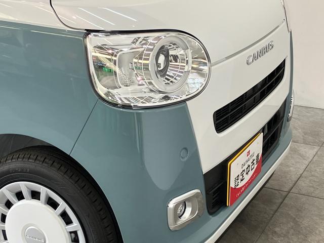 ムーヴキャンバスストライプスG 9型D.A 駐車支援システム 届出済未使用車衝突被害軽減ブレーキ コーナーセンサー ディスプレイオーディオ フルセグ Bluetooth USB パノラマカメラ 両側電動スライドドア シートヒーター LED ワイヤレス充電器 駐車支援システム(滋賀県)の中古車