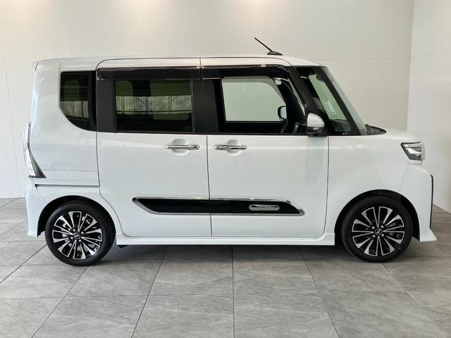 タントカスタムＲＳ　ターボ　フルセグナビ　クルコン　パノラマカメラ衝突被害軽減ブレーキ　コーナーセンサー　フルセグナビ　Ｂｌｕｅｔｏｏｔｈ　ＤＶＤ　ＵＳＢ　パノラマカメラ　両側電動スライド　シートヒーター　ＬＥＤ　スマートキー　レーダークルーズコントロール（滋賀県）の中古車