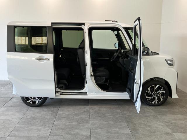 タントカスタムＸリミテッド　９型Ｄ．Ａ　クルコン　届出済未使用車衝突被害軽減ブレーキ　コーナーセンサー　９型ディスプレイオーディオ　Ｂｌｕｅｔｏｏｔｈ　ＵＳＢ　バックカメラ　両側電動スライドドア　シートヒーター　ＬＥＤ　レーダークルーズコントロール　スマートキー（滋賀県）の中古車