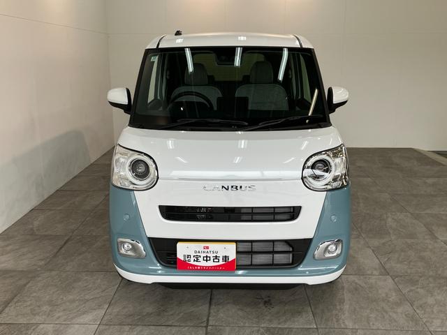 ムーヴキャンバスストライプスＧ　両側電動スライドドア　届出済未使用車衝突被害軽減ブレーキ　コーナーセンサー　バックカメラ（ナビ装着時用）　両側電動スライドドア　前席シートヒーター　電動パーキングブレーキ　ＬＥＤ　オートライト　オートエアコン　スマートキー　エコアイドル（滋賀県）の中古車