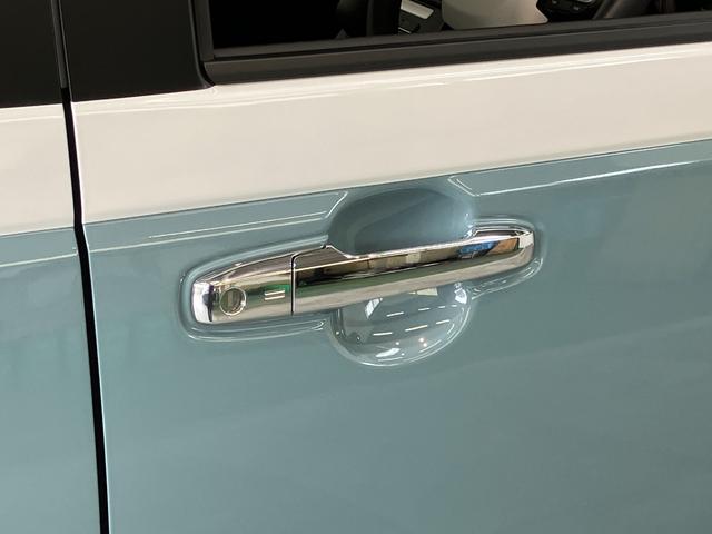 ムーヴキャンバスストライプスＧ　両側電動スライドドア　届出済未使用車衝突被害軽減ブレーキ　コーナーセンサー　バックカメラ（ナビ装着時用）　両側電動スライドドア　前席シートヒーター　電動パーキングブレーキ　ＬＥＤ　オートライト　オートエアコン　スマートキー　エコアイドル（滋賀県）の中古車